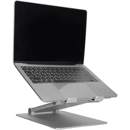 Aluminum Height Adjustable Laptop Stand, silver, ergonomic and sturdy for ideal laptop positioning, from xStore in Qatar.