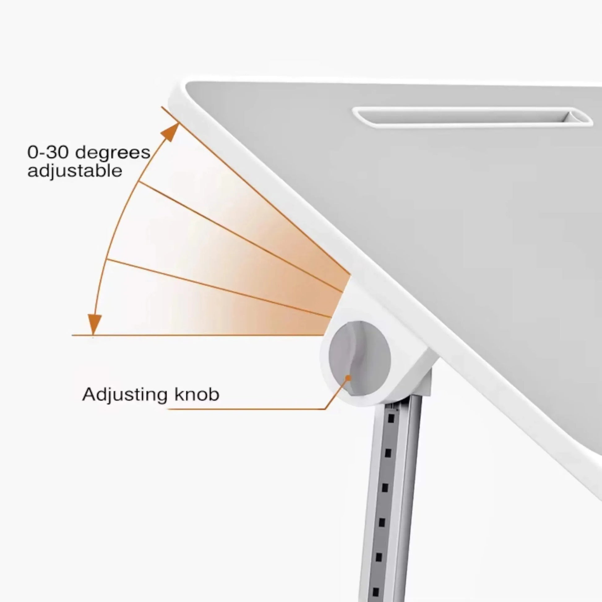 Foldable Laptop Stand Table for Bed or Sofa, portable and adjustable for comfortable use in any space, from xStore in Qatar.