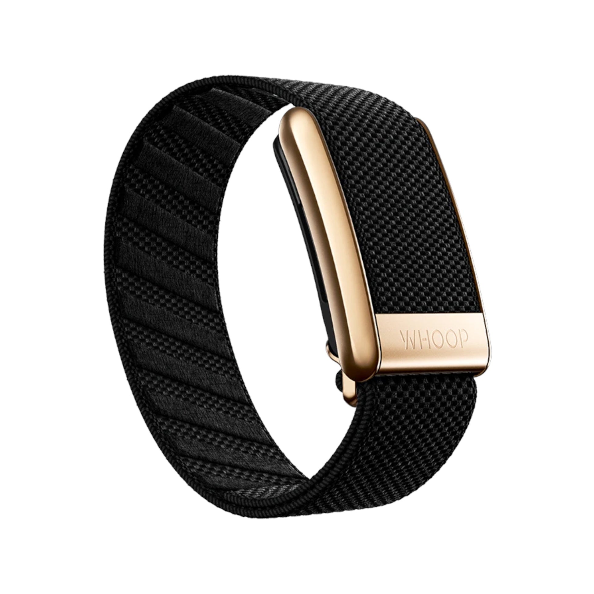 Onyx with Rose Gold SuperKnit Luxe Band for Whoop, featuring elegance and durability, perfect for daily wear, available at xStore.qa in Qatar.