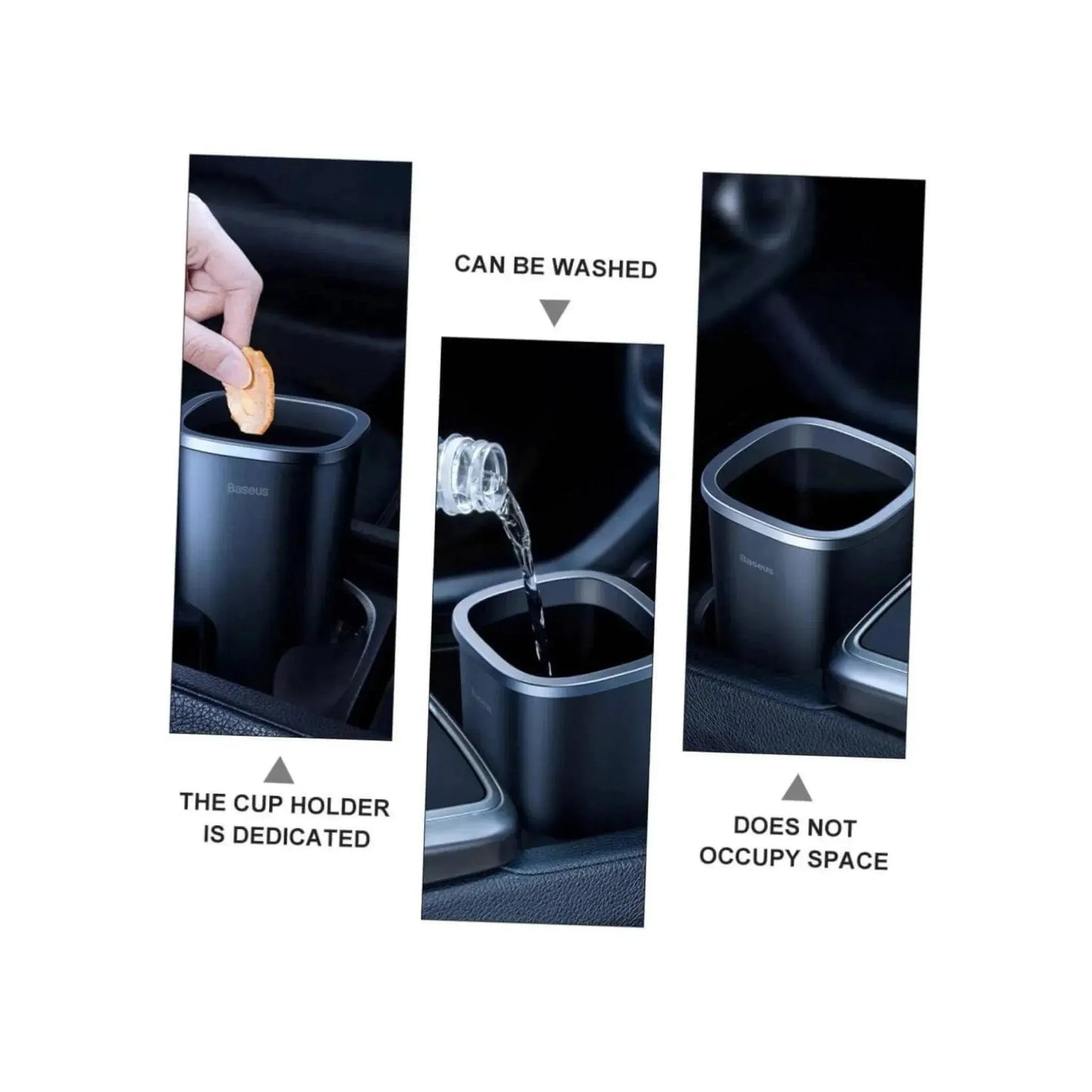 Baseus Car Trash Can Mini Garbage - Compact, durable waste bin, ideal for cars, keeps car clean, available at xStore in Qatar.