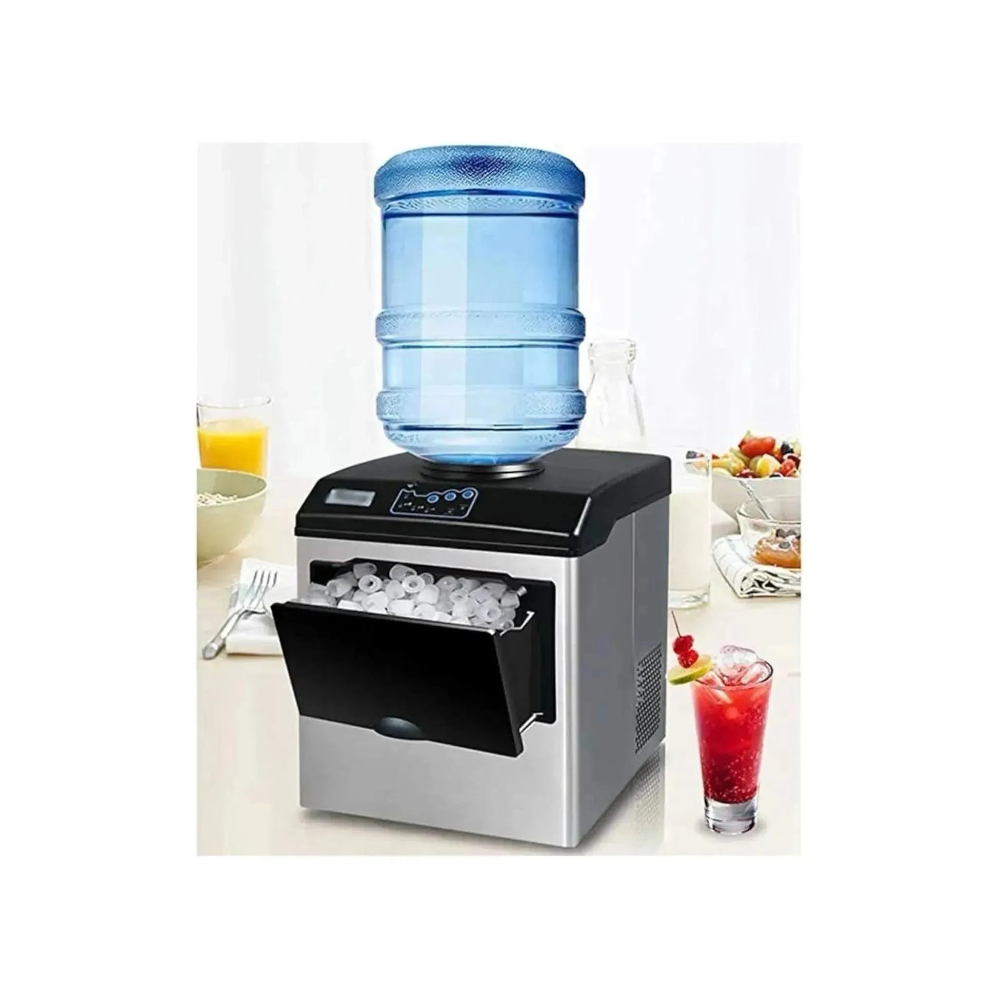 Ice Maker - 19Kg capacity, efficient and fast ice production, ideal for home or events, available at xStore in Qatar.