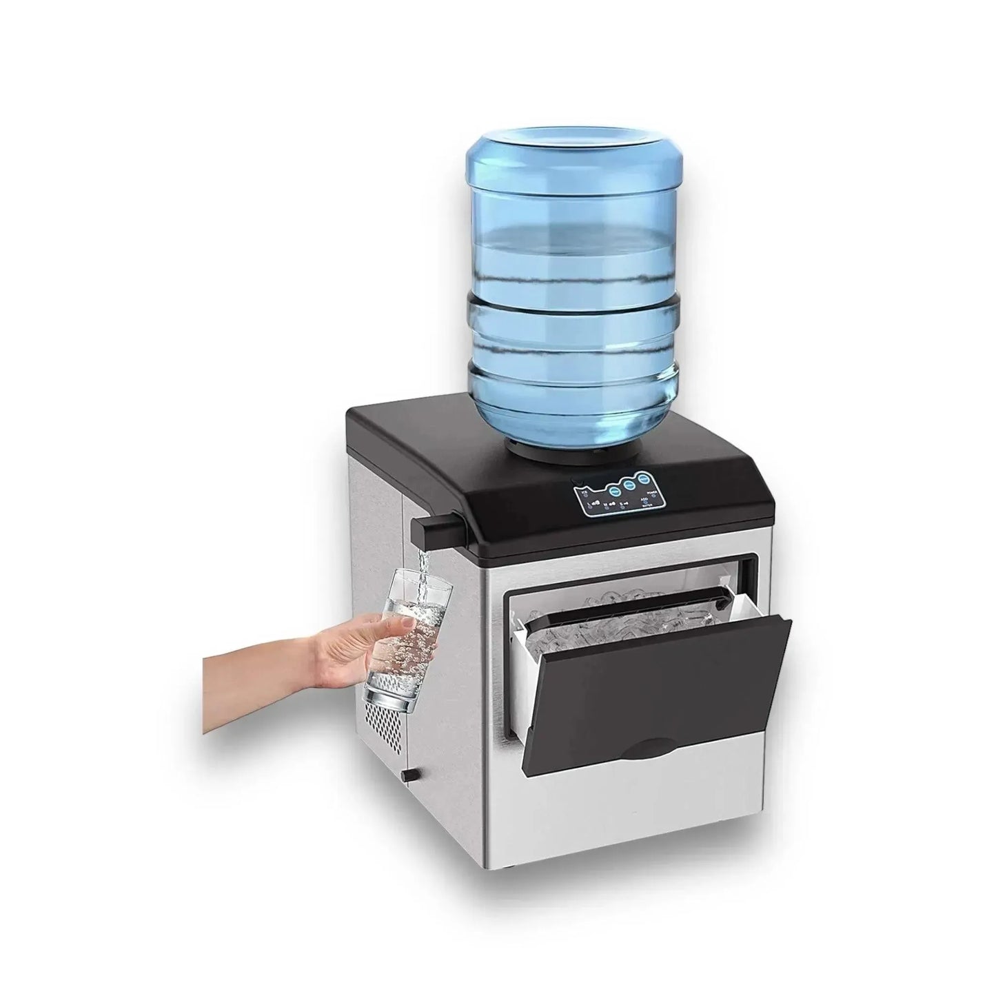 Ice Maker - 19Kg capacity, efficient and fast ice production, ideal for home or events, available at xStore in Qatar.