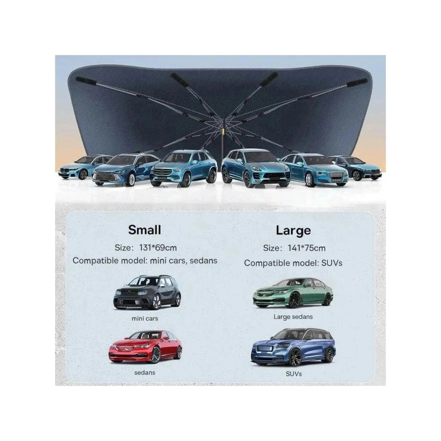 Baseus Car Windshield Sunshade, foldable sunshade offering UV protection to keep your car cool, from xStore in Qatar.