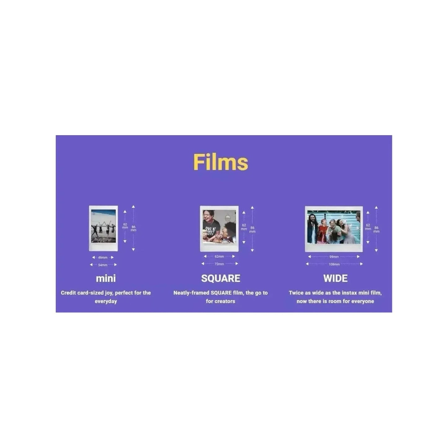 ‫فيلم فوري Fujifilm Instax Mini - فيلم عالي الجودة لصور فورية زاهية، متوافق مع كاميرات Instax Mini، متوفر في اكس ستور في قطر‬
