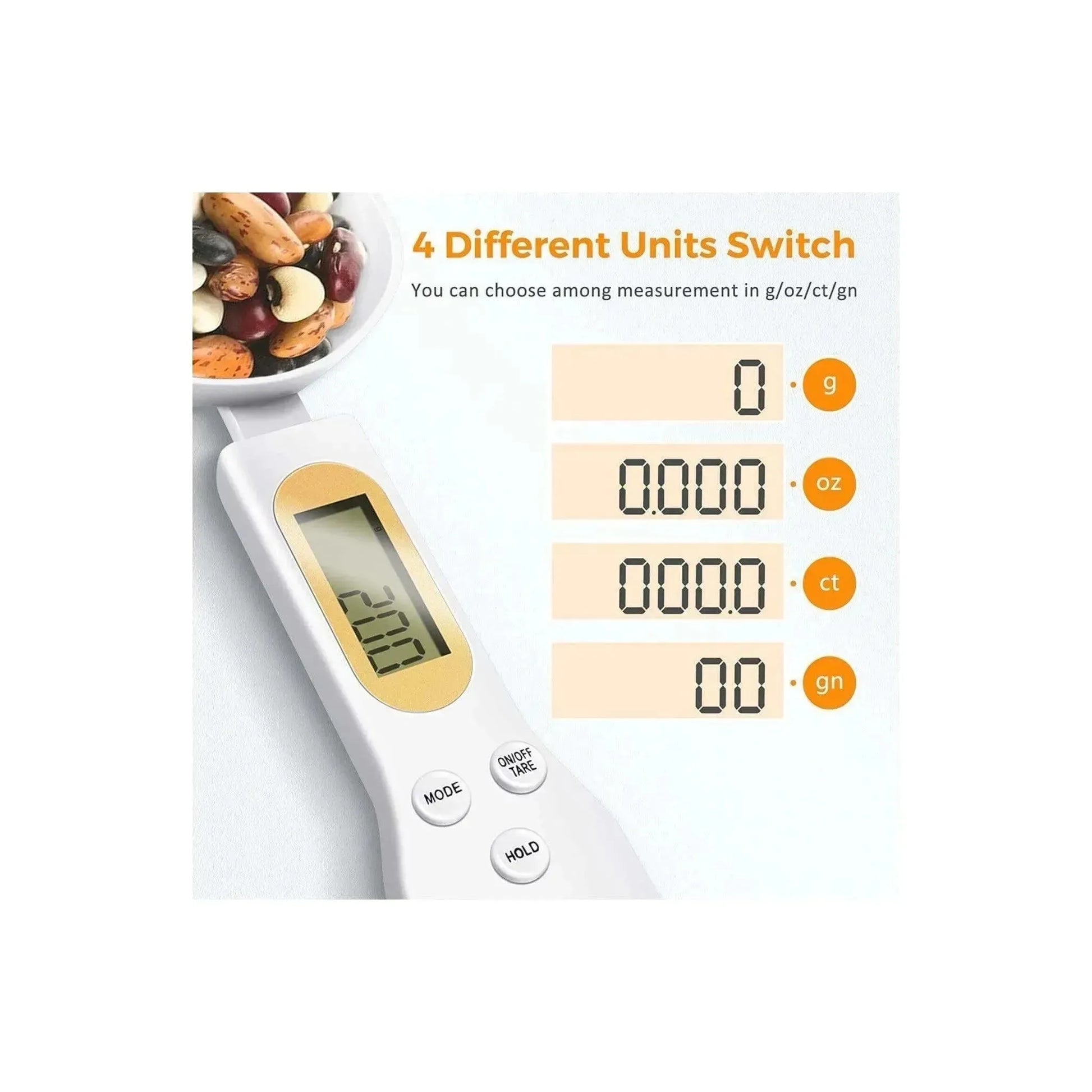 Digital Food Spoon Scale, precise measuring spoon ideal for cooking and baking, easy to use and accurate, from xStore in Qatar.