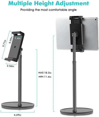 Desktop Stand for Phone & Tablet, gray, stable and adjustable for convenient hands-free use, from xStore in Qatar.