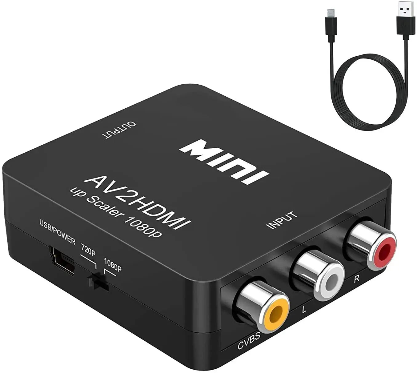 Mini AV to HDMI Converter with 1080p, compact and efficient converter for high-quality video output, from xStore in Qatar.