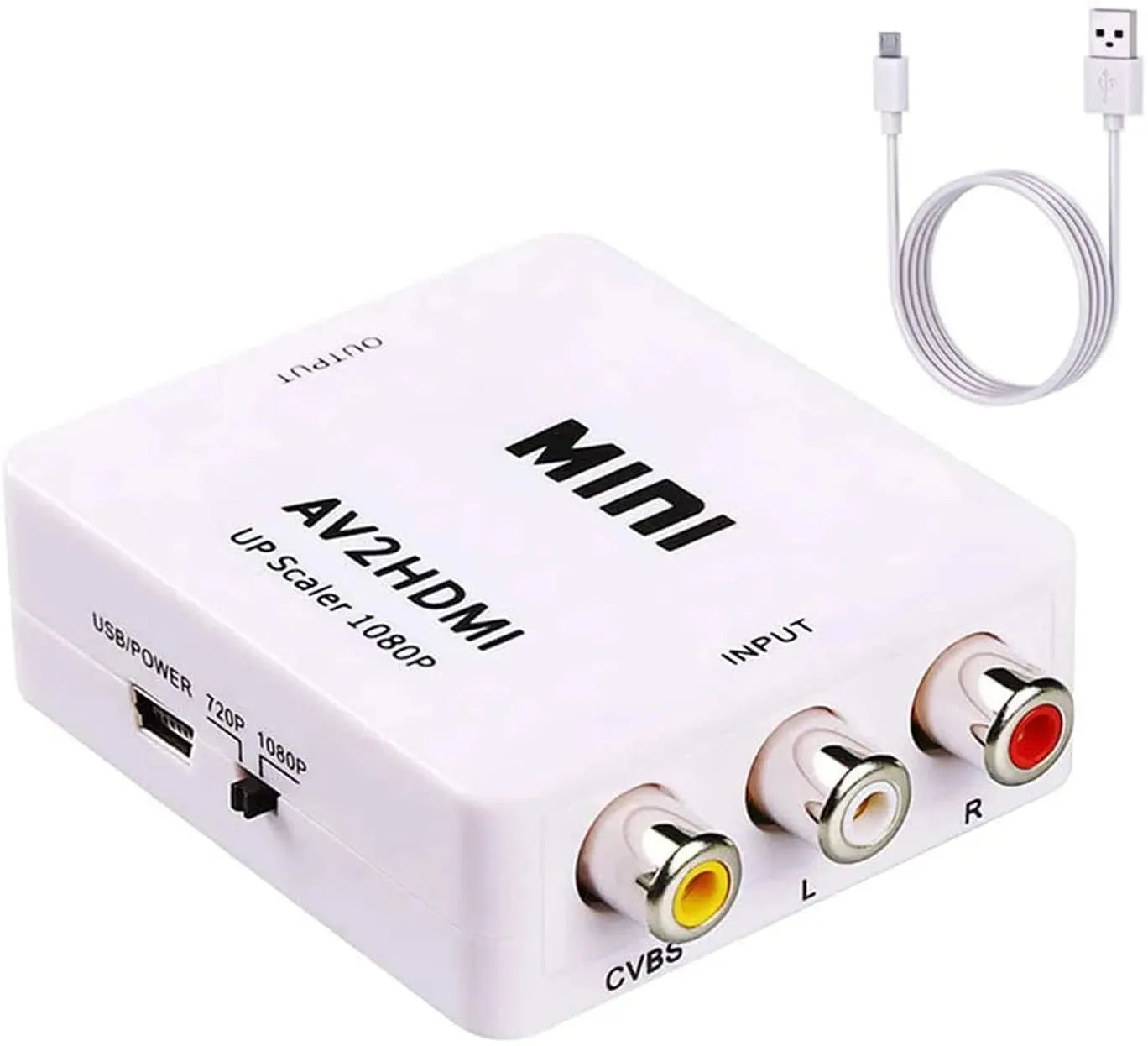 Mini AV to HDMI Converter with 1080p, compact and efficient converter for high-quality video output, from xStore in Qatar.