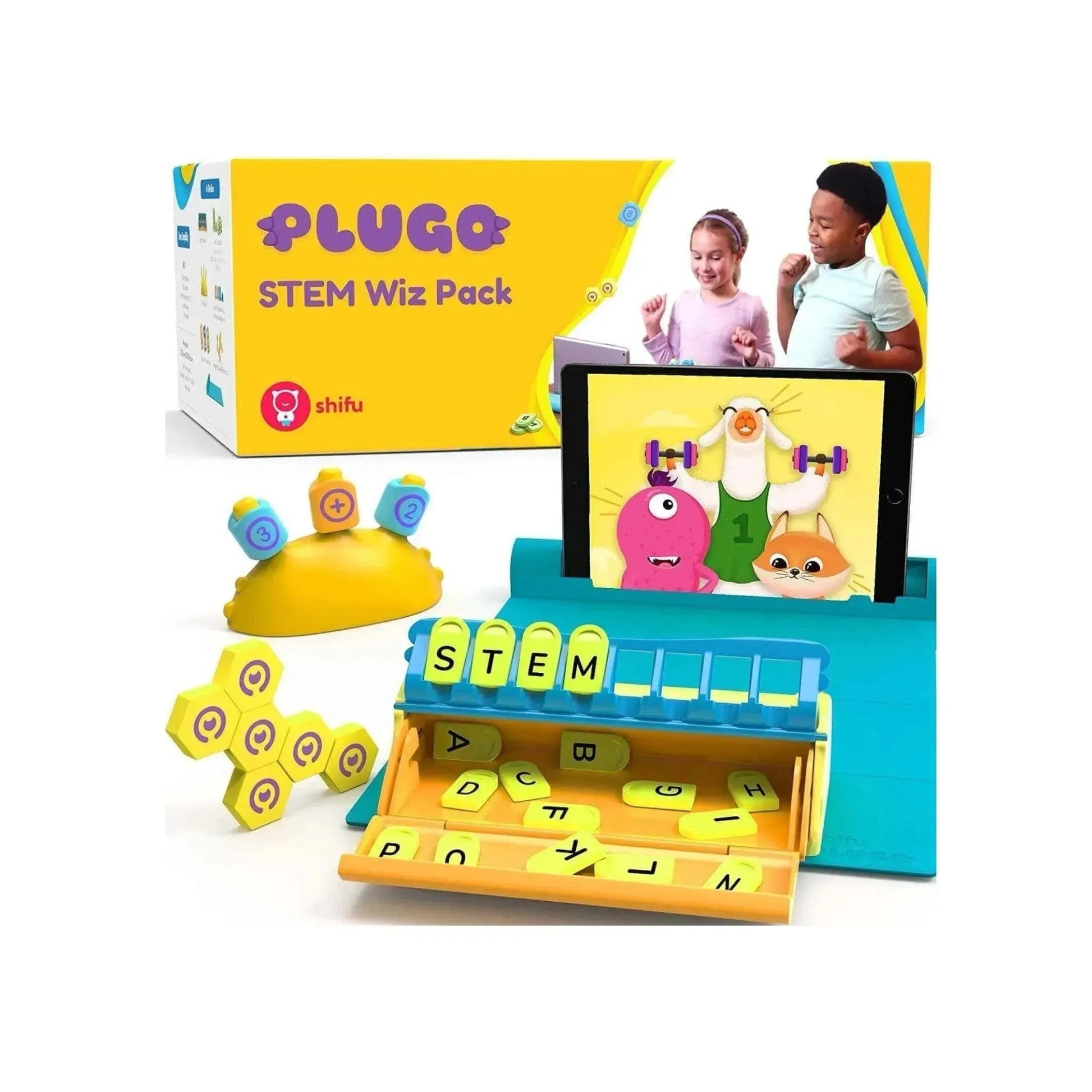 Shifu Plugo Count, Letters, and Link, interactive learning games for kids covering math, language, and STEM skills, from xStore in Qatar.