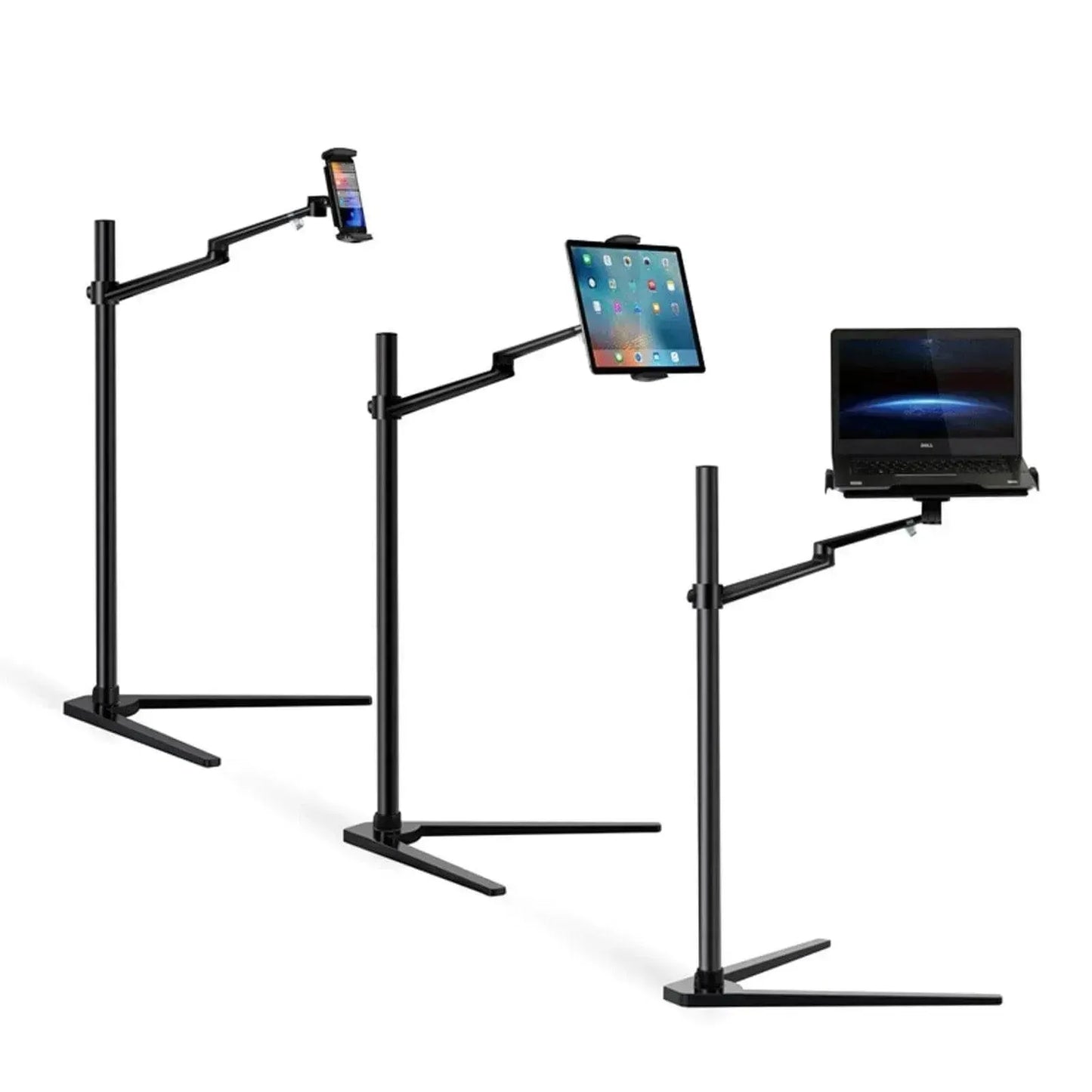 Multiple Laptop Tablet Floor Stand - Adjustable, sturdy stand for laptops and tablets, ideal for flexible use, available at xStore in Qatar.